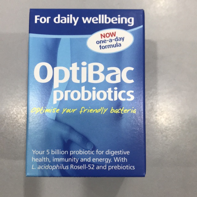 Men Optibac xanh da trời tổng hợp cho bé 1 tuổi và người lớn,