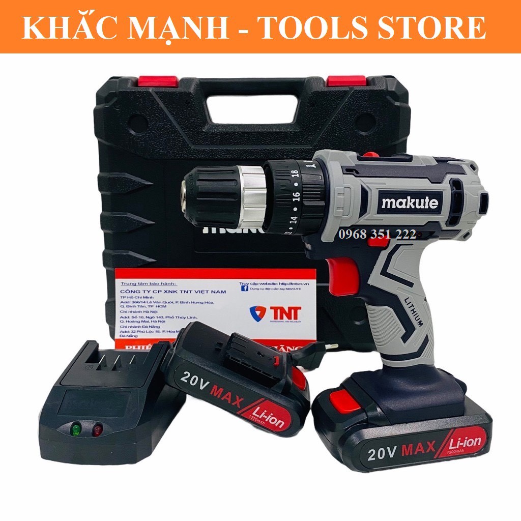 Máy khoan pin | Máy khoan pin Makute 20V | 3 chức năng khoan