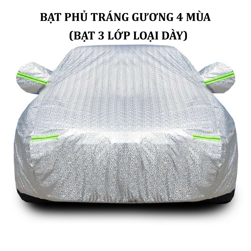 Bạt Phủ Ô Tô Tráng Gương 4 Mùa Chống Nắng Chống Mưa 3 Lớp