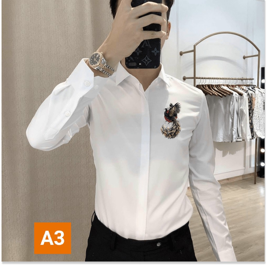 Áo sơ mi nam dài tay vải lụa mềm mịn mát  HP