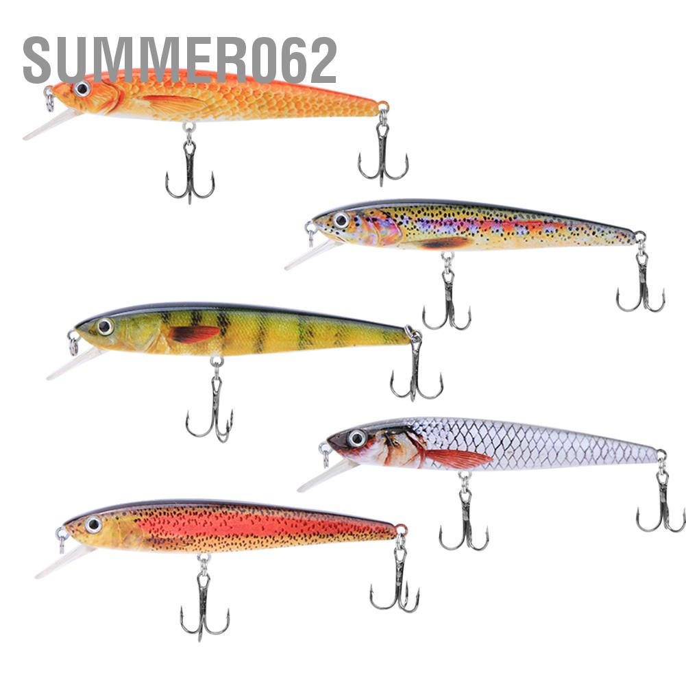 Mồi câu cá nhân tạo bằng nhựa cứng mắt 3D giống thật 11cm