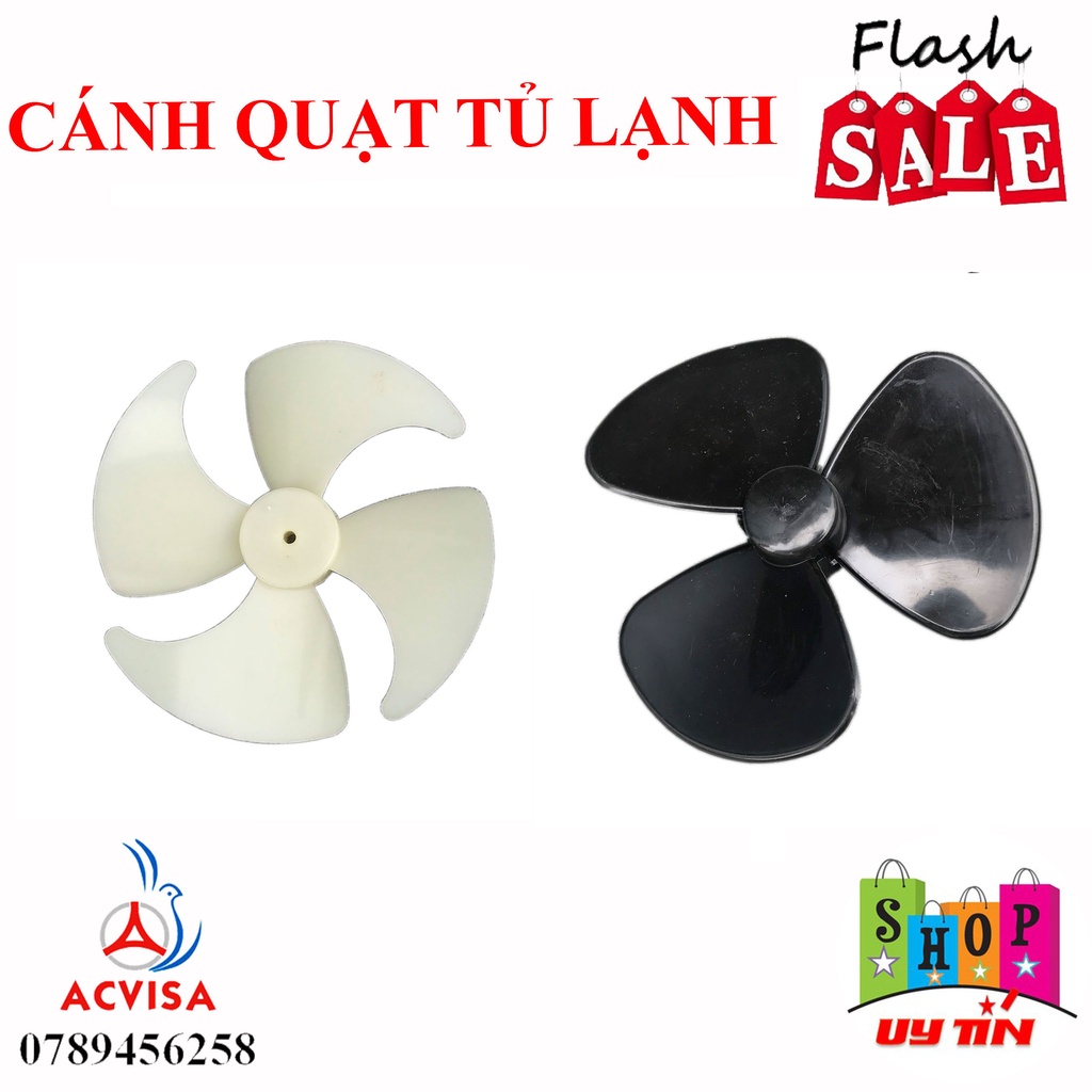 Combo 3 Cánh Quạt Tủ Lạnh Nhựa Loại: Đen; Trắng; To; Trung; Nhỏ