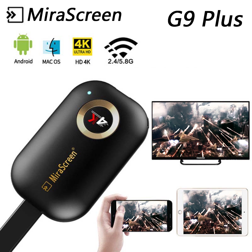 Mirascreen G9 Plus 5G 4K Miracast Wireless DLNA AirPlay HDMI TV Stick Display