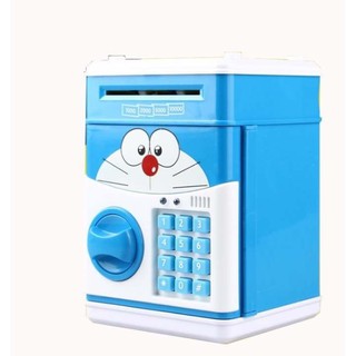 Két sắt mini đựng tiền thông minh mở bằng mật mã cho bé trai và bé gái có mã khóa, tự cuốn hút tiền khi để