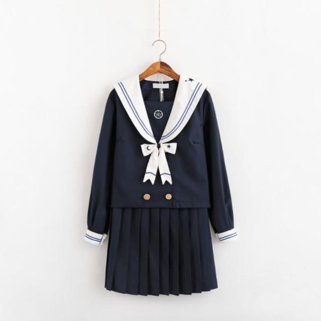 [Order]  Seifuku  - Set đồ xinh xinh áo hở vai phối nơ, áo cổ thủy thủ thủ, váy kẻ caro Đẹp