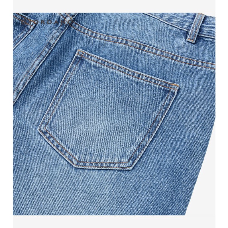 Quần jean dài nam GIORDANO 18112075 công nghệ vải whisker cotton cạp vừa ống suông thời trang trẻ trung thường ngày
