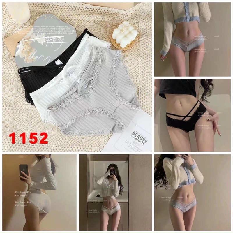 Quần lót nữ cotton phối viền ren mềm q1152