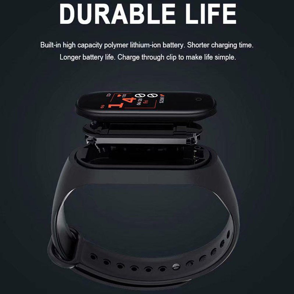 ⌚Dây đeo tay thông minh M4 đo nhịp tim/ đếm bước đi tiện dụng tập thể thao