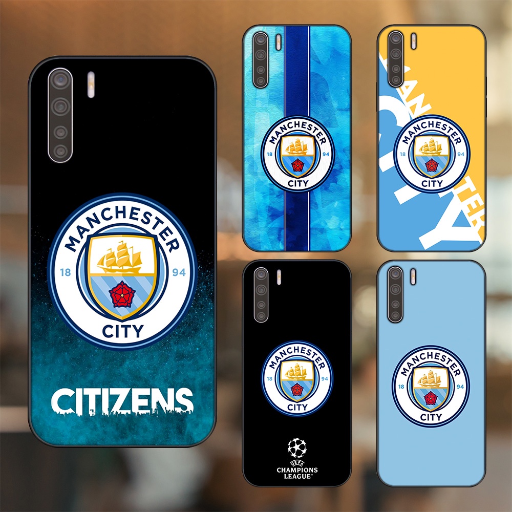 Ốp lưng Oppo A91, Reno 3 viền đen in hình Manchester City MC