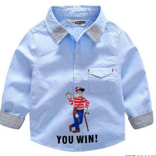 Áo sơ mi bé trai You Win cao cấp
