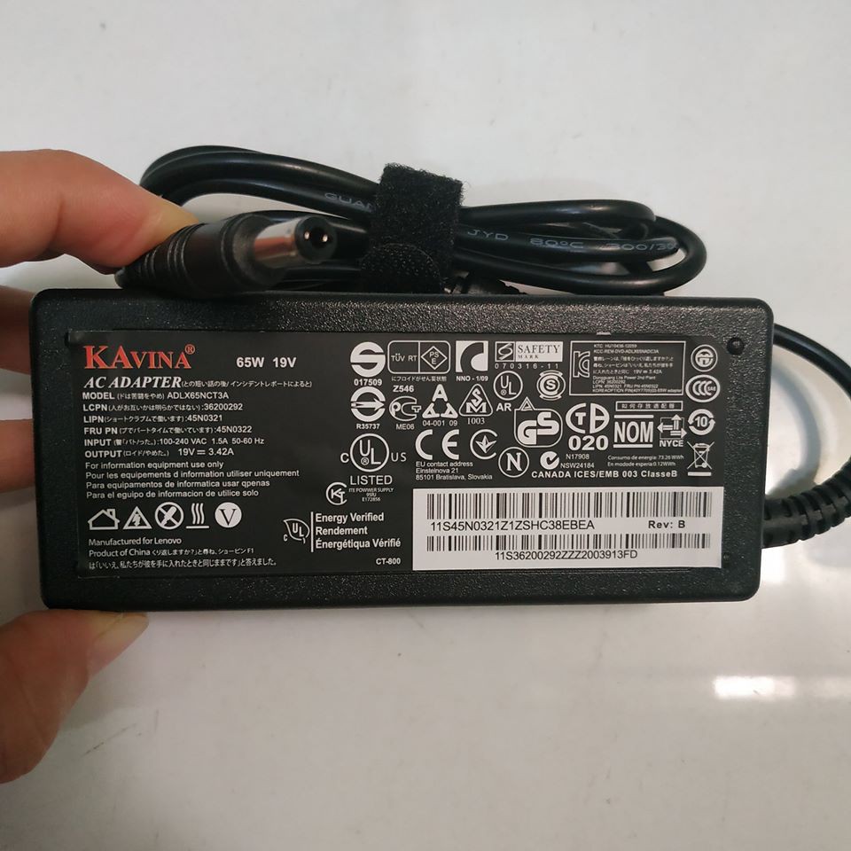 Sạc Laptop ASUS 19V - 3,42A - 65W chính hãng ( Adapter Asus 19.5V - 3.42A - 65W) Tặng Kèm Dây Nguồn