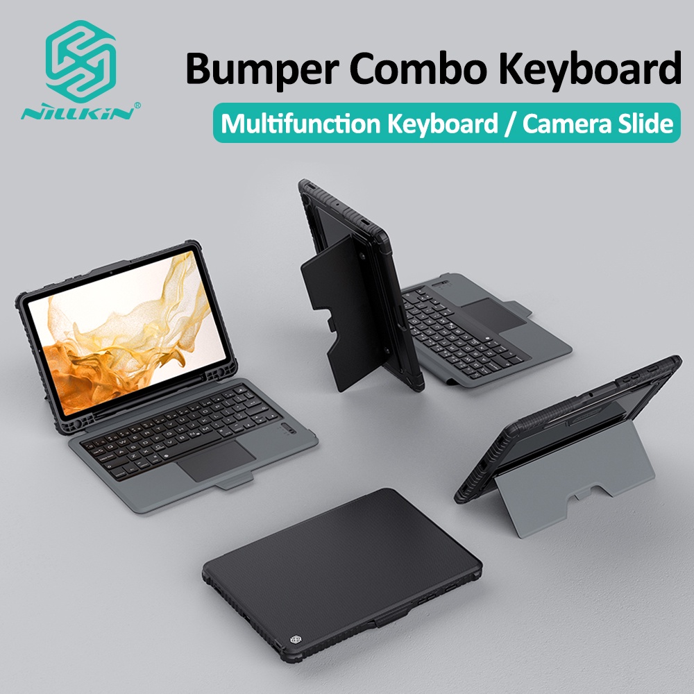 Ốp máy tính bảng NILLKIN có bàn phím đa năng và ngăn đựng bút chống sốc thích hợp cho Samsung Galaxy Tab S8/ S8 5G