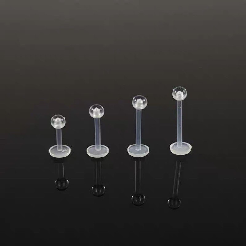 Khuyên tai silicon trong suốt nam nữ unisex chốt xoay CHỐNG DỊ ỨNG trong suốt và giấu lỗ xỏ CHILLEE