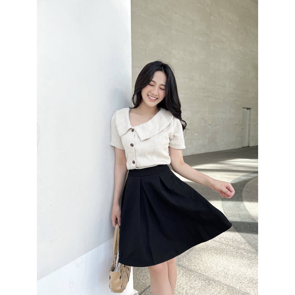 YU CHERRY | Áo nữ Tweed Pin Top YA392