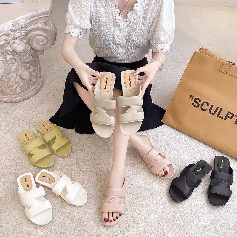 Dép cao su dẻo mềm thơm sandal Soervimy quai Z chính hãng