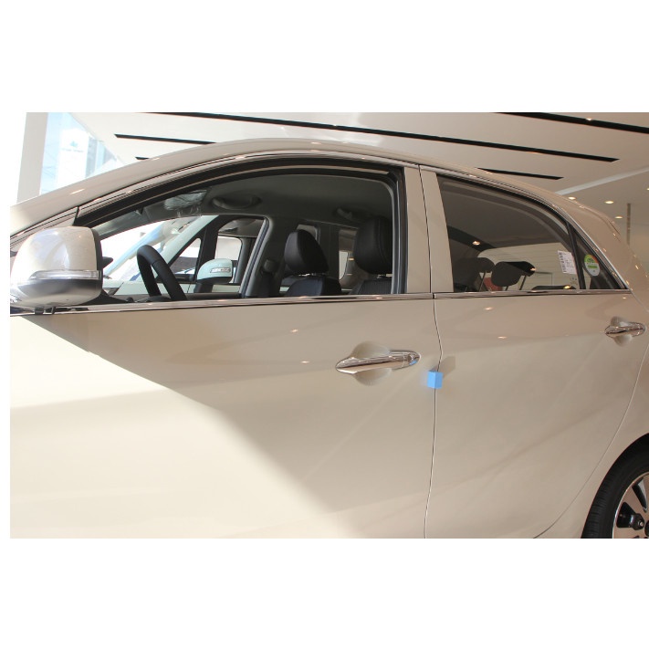 Nẹp viền chân kính, cong kính xe Morning 2012- 2019, 2020 Hàng inox 304 sáng bóng