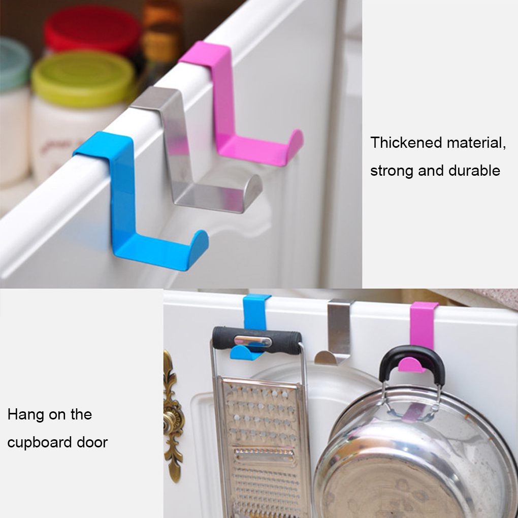 Set 2 móc treo đồ bằng thép không gỉ tiện dụng cho nhà bếp