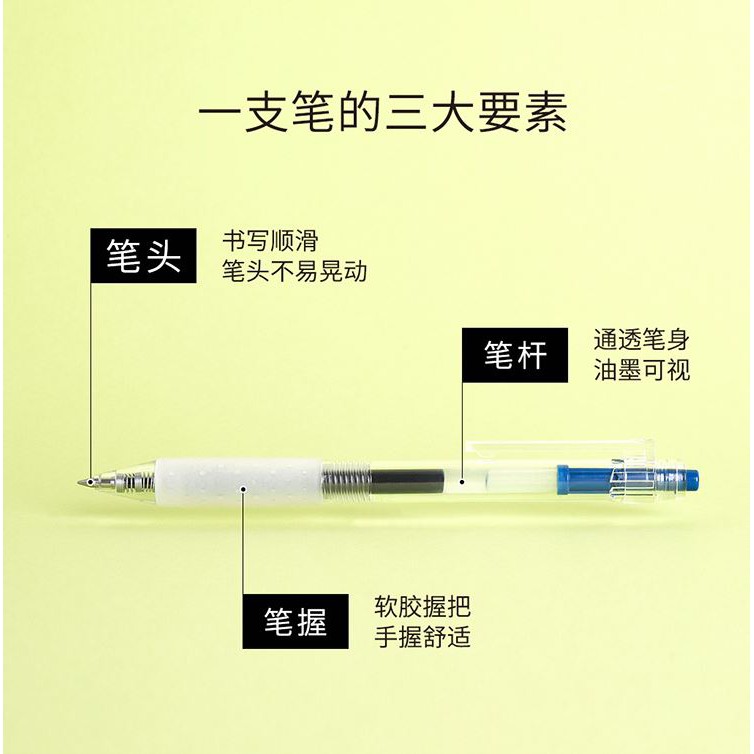 Bút gel KACO Keybo màu xanh đen cây lẻ