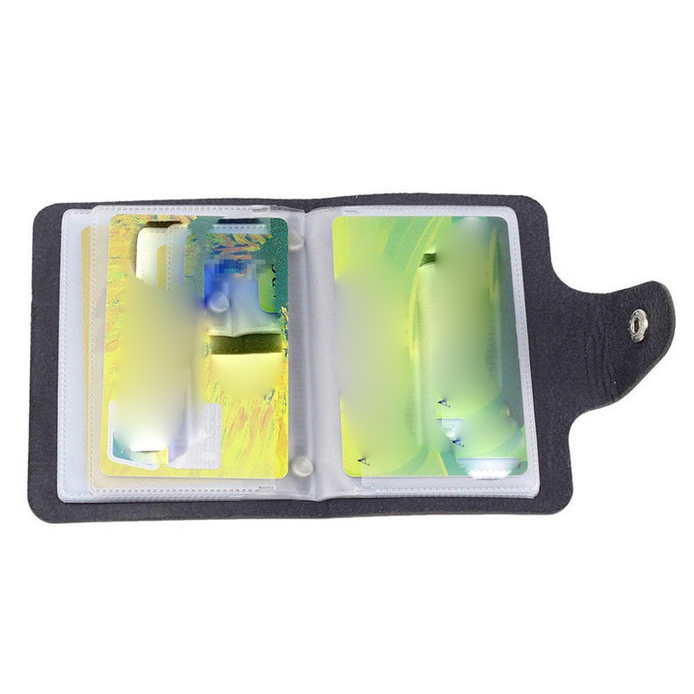 Ví Da Pu Đựng Thẻ 24 Ngăn Tiện Lợi