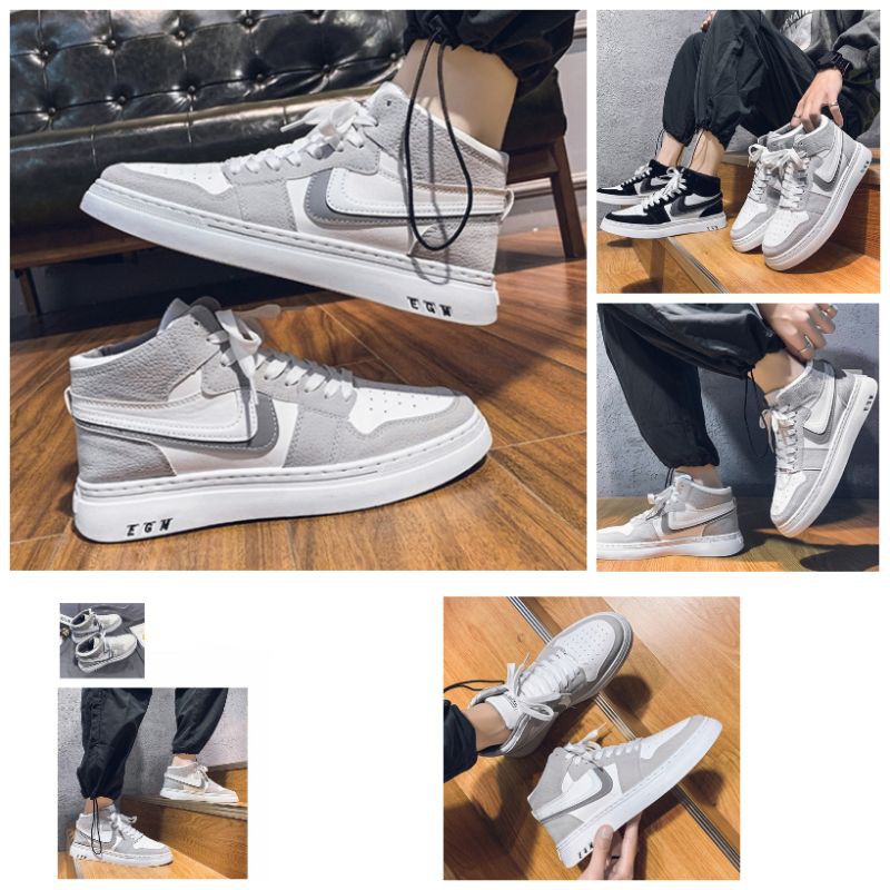 [GIÀY NAM] Giày Thể Thao Nam Cổ Cao EGM Cao Cấp - Phong Cách Trẻ Trung Năng Động FULLBOX Sneaker Nam