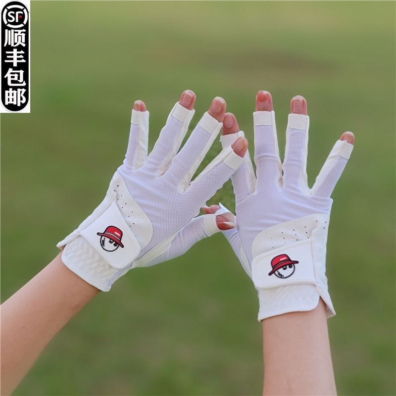 Hàng Có Sẵn|Gậy Đánh Golf|Găng Tay Găng Tay|Găng Tay Đánh Golf Chuyên Dụng Cao|Găng Tay Đánh Golf Malbon Phong Cách Hàn Quốc Mới Thoáng Khí Chống Mài Mòn Màu Trắng Hồng Trái Phải Ngón Tay Phải