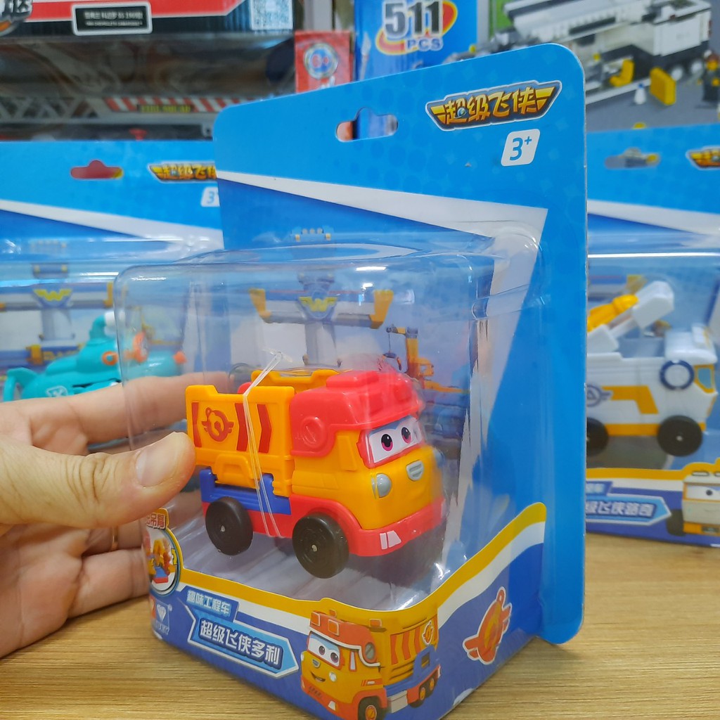 Đồ chơi super wings mô hình nhân vật Remi Siêu xe công trình khổng lồ mini