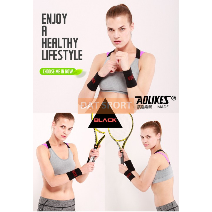 Băng Chặn Mồ Hôi AoLikes 7536 Chính Hãng Loại Đẹp Gym , Yoga , Bóng Rổ, Cầu Lông, Tennis