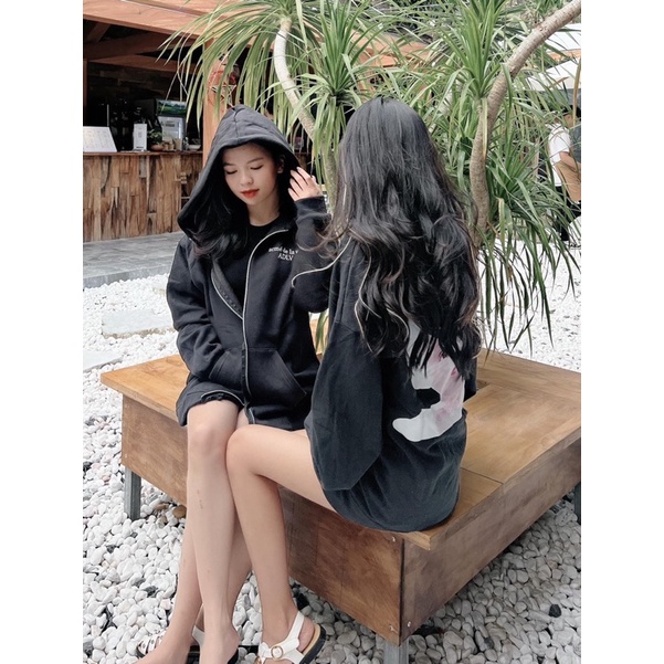 Áo khoác nỉ bé gái in lưng logo ngực TTA688
