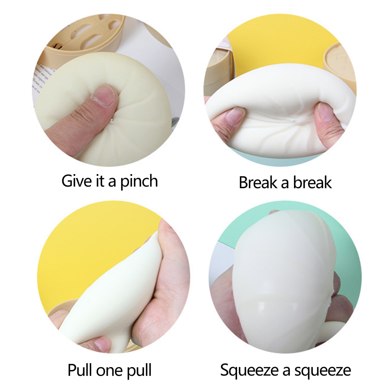 Đồ Chơi Squishy Hình Bánh Bao Giúp Giảm Căng Thẳng