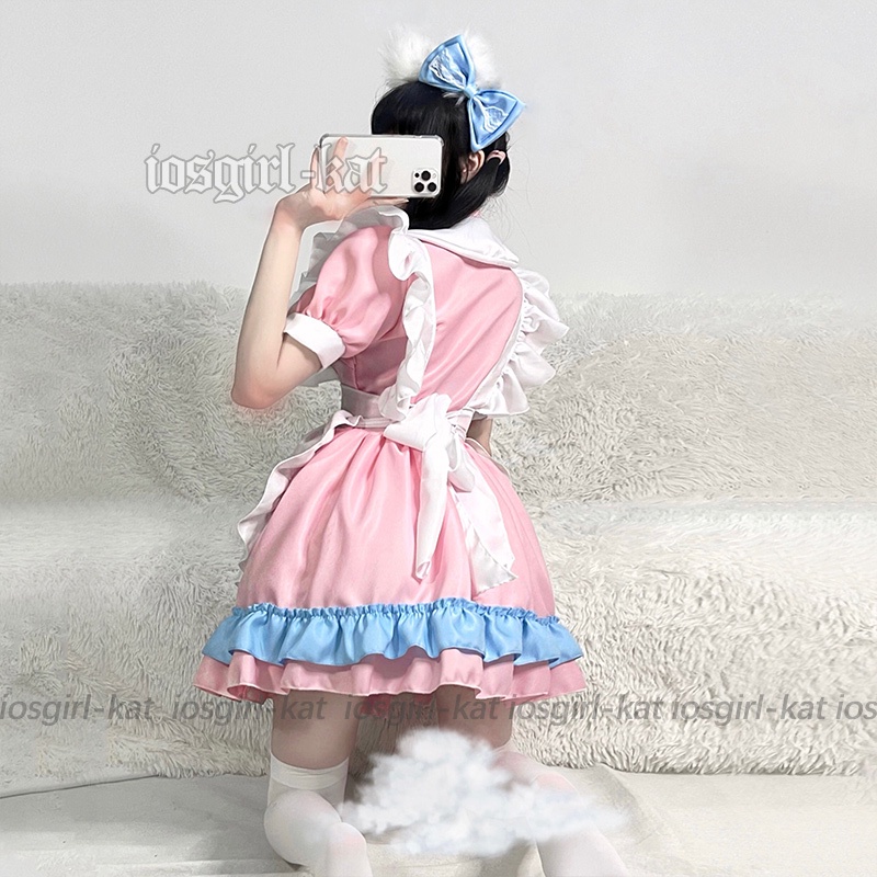 Bộ Đồ Hóa Trang Người Hầu LEOSOXS Phong Cách Lolita Dễ Thương Gợi Cảm Cho Nữ
