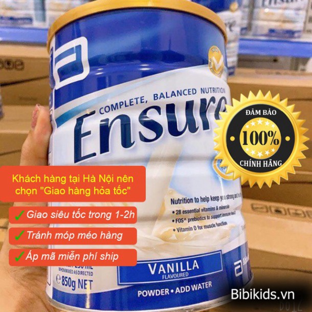 Sữa Ensure Úc 850g Chất lượng đảm bảo, Giá Tốt