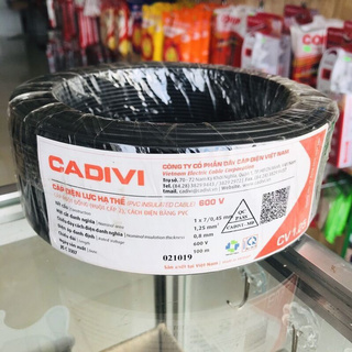 1 mét dây điện đơn cadivi cv 1.25