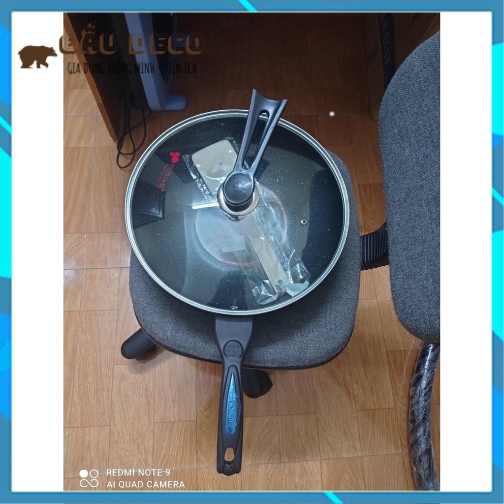 [FREESHIP]  CHẢO ĐÁ SÂU LÒNG HÀN QUỐC SIZE 32CM CÓ NẮP