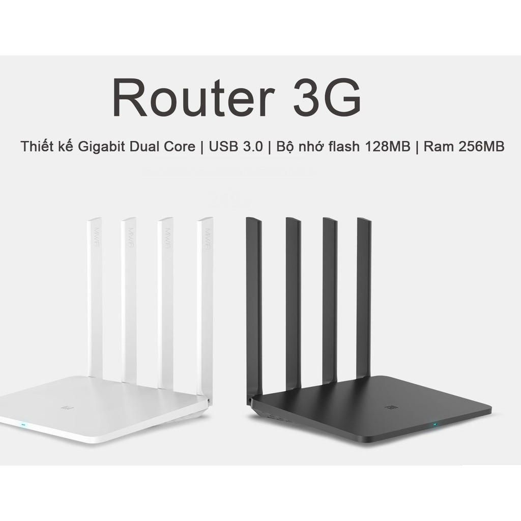 Bộ phát Wifi Xiaomi Router Gen 3G - Bản V1.0 Có USB 3.0