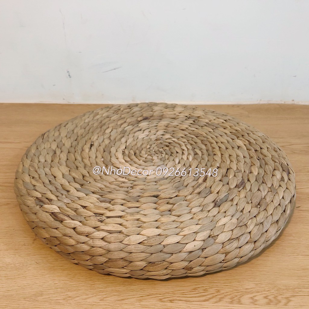 Nệm ngồi hình tròn lục bình decor