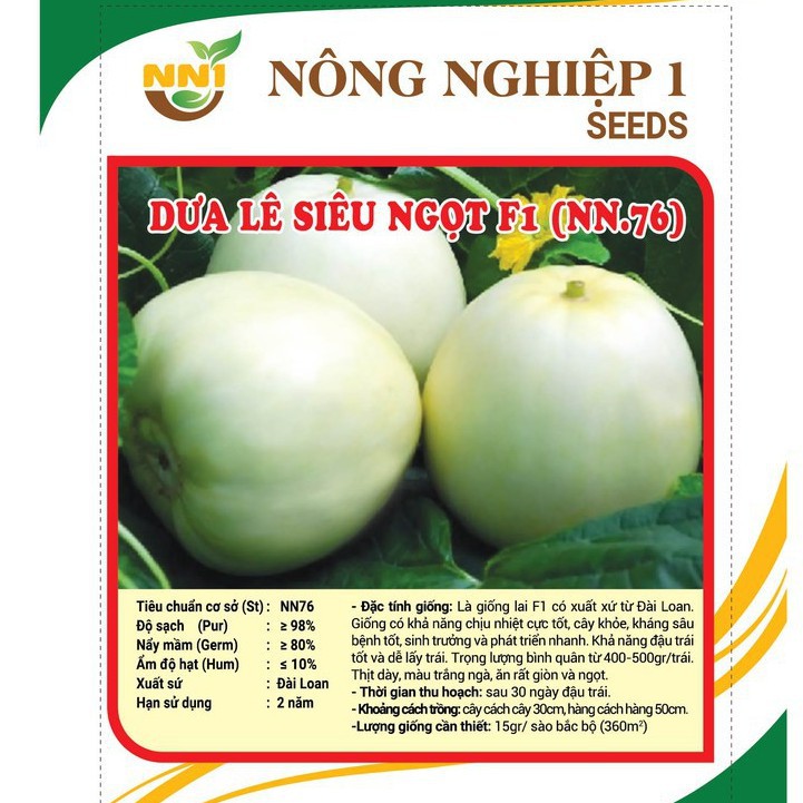 Hạt giống Dưa Lê siêu ngọt F1