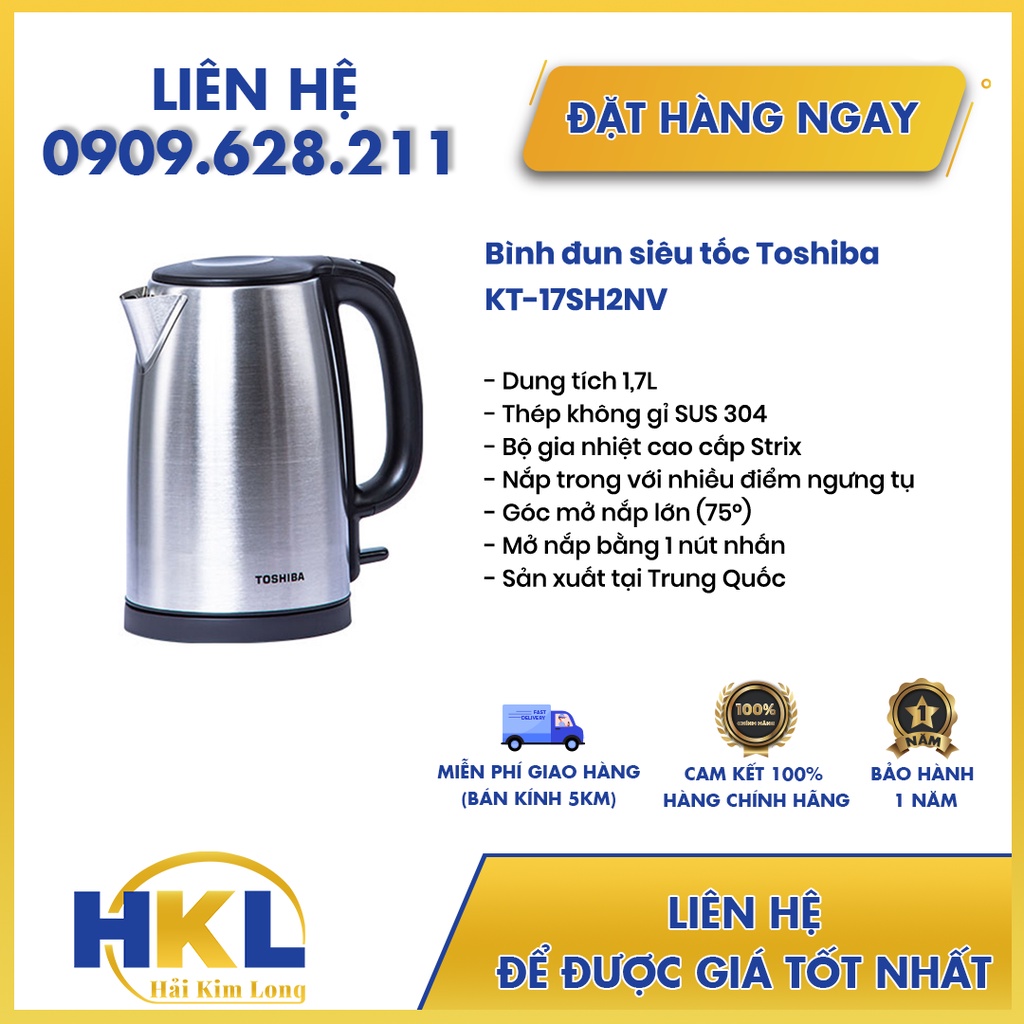 Bình đun siêu tốc Toshiba KT-17SH2NV