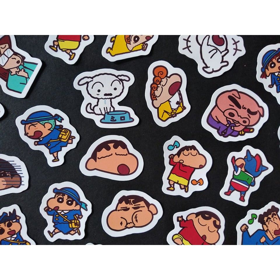 [SET 2] Bộ 40 sticker hoạt hình Shin cậu bé bút chì đáng yêu - LLD087 (Ảnh thật shop tự chụp)