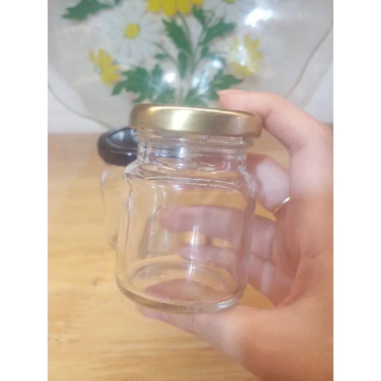 Hũ Thủy Tinh 75ml, Lọ Chưng Yến Thân Tròn Nắp Thiếc - giadung_h2