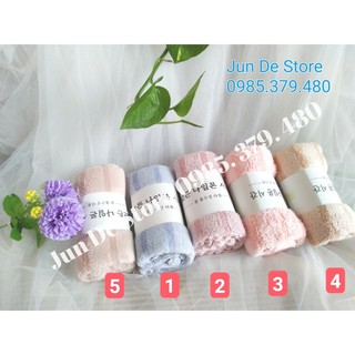 Khăn mặt lông cừu sọc Pastel nhẹ nhàng 30x50 ♥️♥️ HÀNG ĐẸP ♥️♥️ SIÊU THẤM HÚT ♥️♥️ Làm khăn mặt rất tốt.