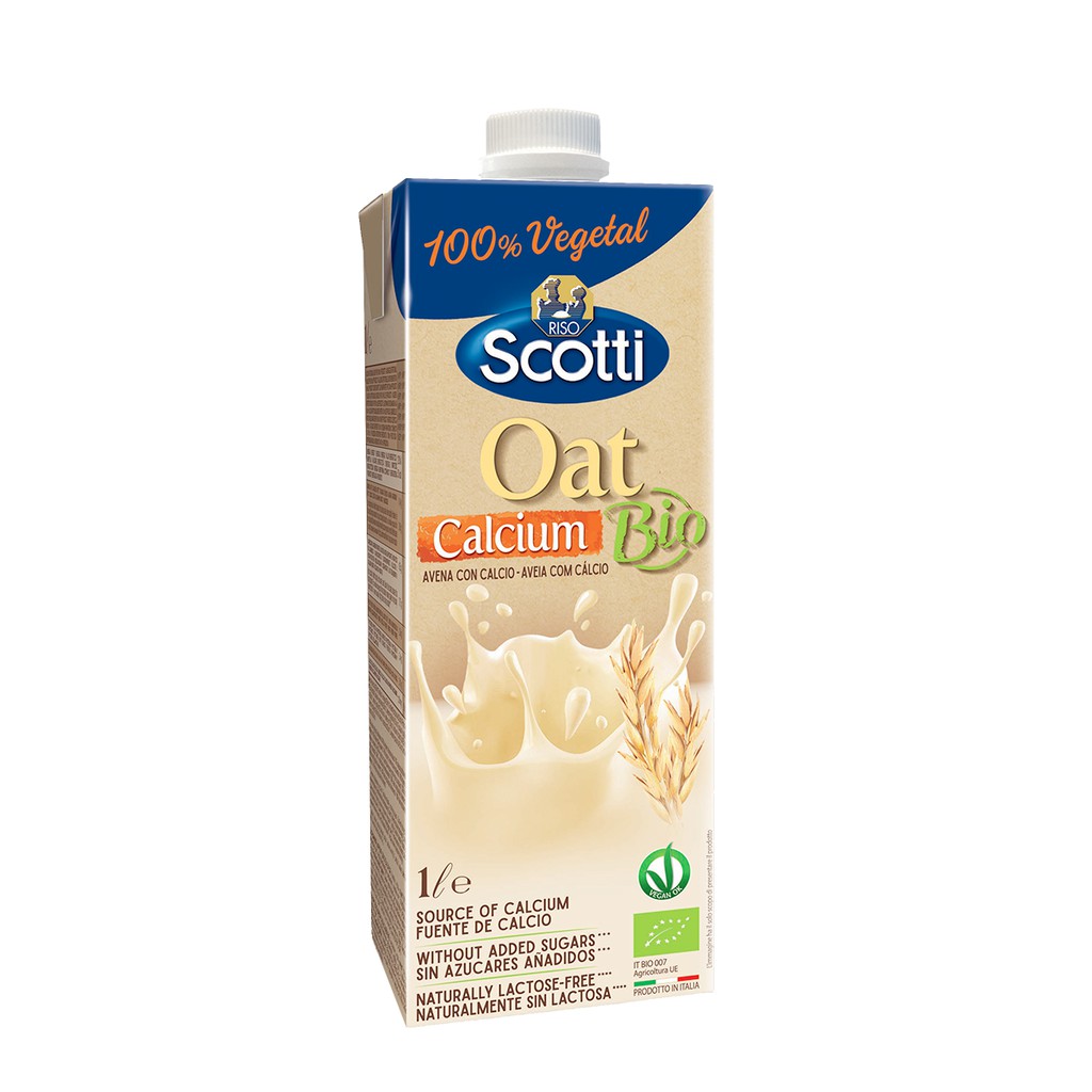 Sữa Yến Mạch Giàu Canxi Riso Scotti - BIO Calcium Oat Drink - Hộp 1L