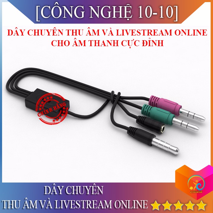 Bộ mic thu âm, hát livestream AT100 chuyên nghiệp kết hợp sound card H9 có auto tune