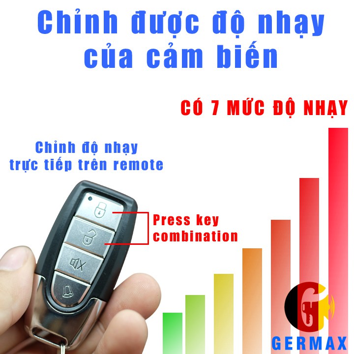 Chống trộm xe hơi cao cấp tự lắp GM-82i chỉnh được độ nhạy-đơn giản-hiệu quả cao