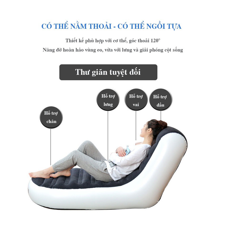 [GHẾ HƠI CHÍNH HÃNG INTIMES] Ghế đệm hơi Intime YT-122 , Ghế tựa lưng, sofa hơi - Thư giãn tối đa - Bơm điện 2 chiều