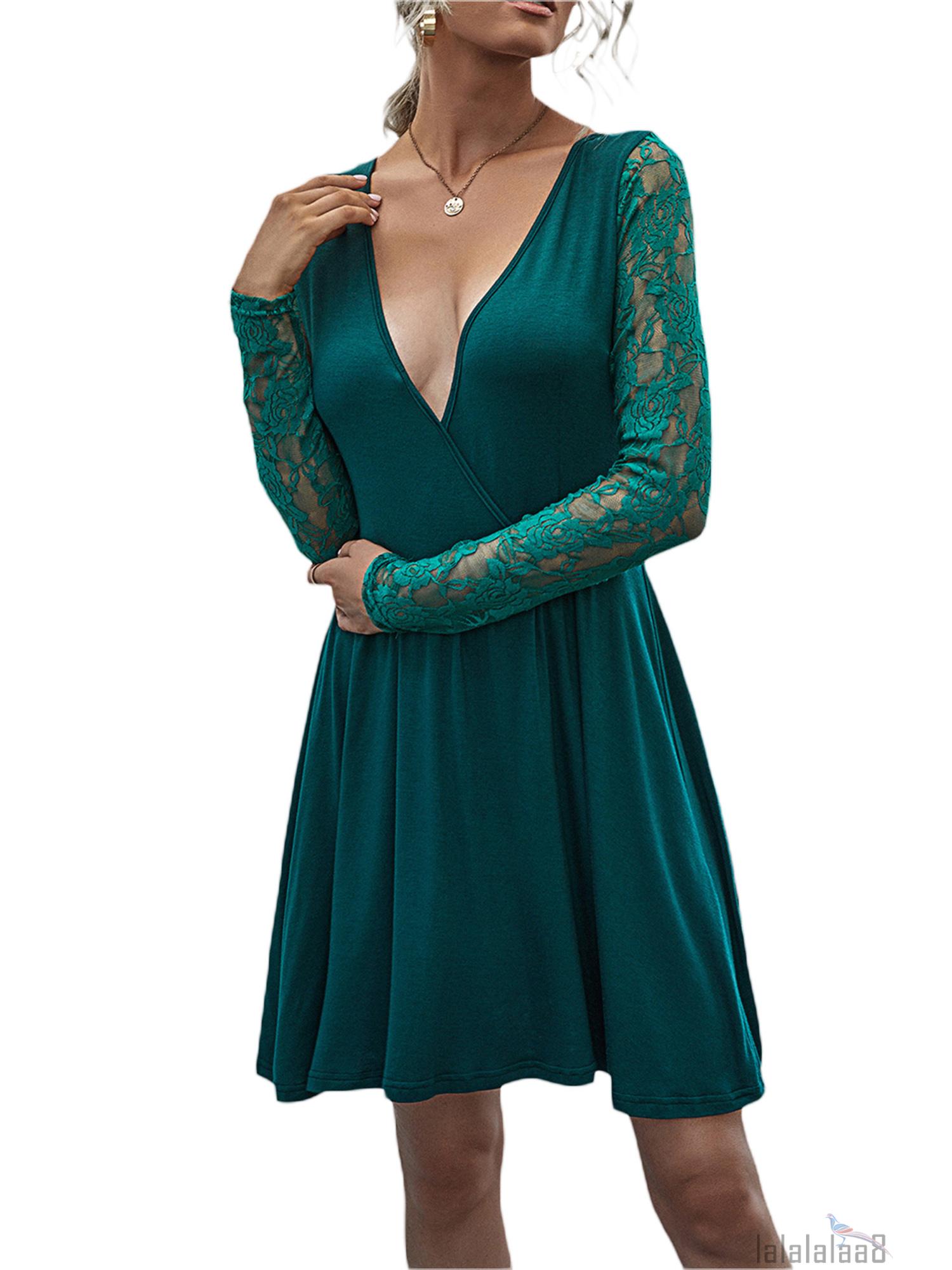 Đầm Xòe Tay Dài Cổ V Quyến Rũ Cho Nữ Laa8-Xxl | BigBuy360 - bigbuy360.vn