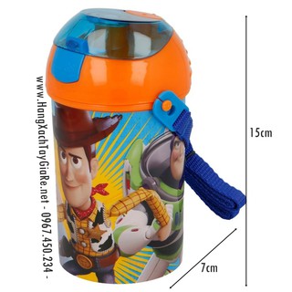 Bình Đựng Nước Cho Trẻ Em Có Dây Đeo Dài Hình Toys