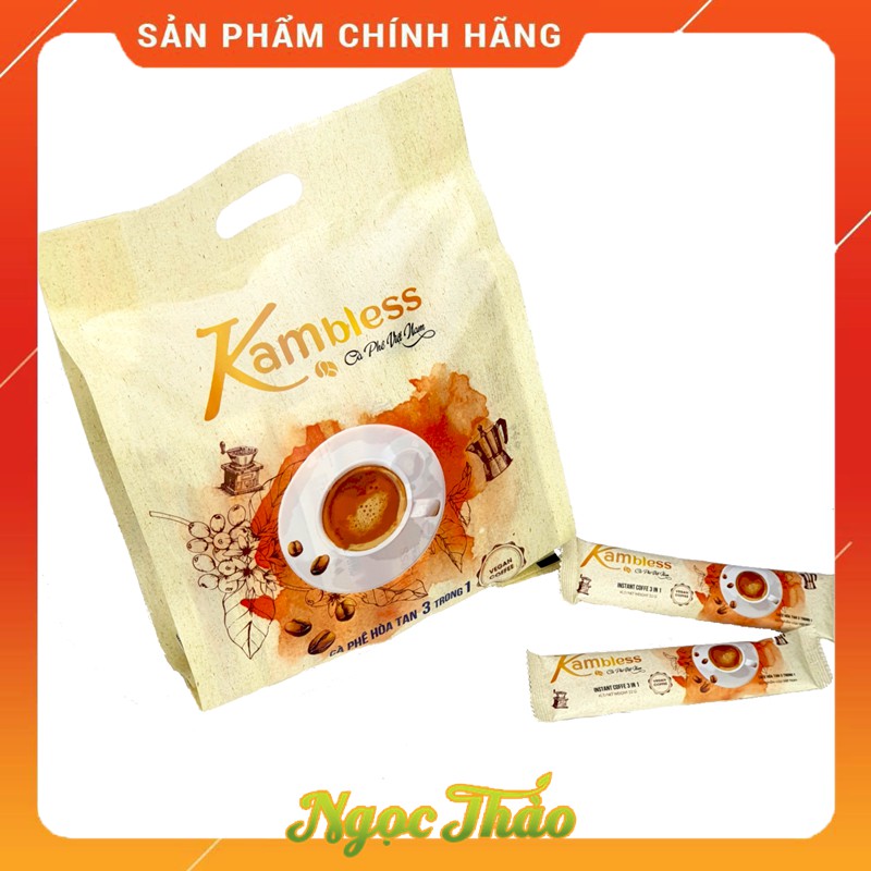 Gói cafe hòa tan thuần chay (Vegan) Kambless Ngọc Thảo | 30 túi | BigBuy360 - bigbuy360.vn