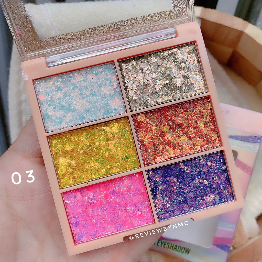 Nhủ mắt kim tuyến Glitter Any Lady 6 ô