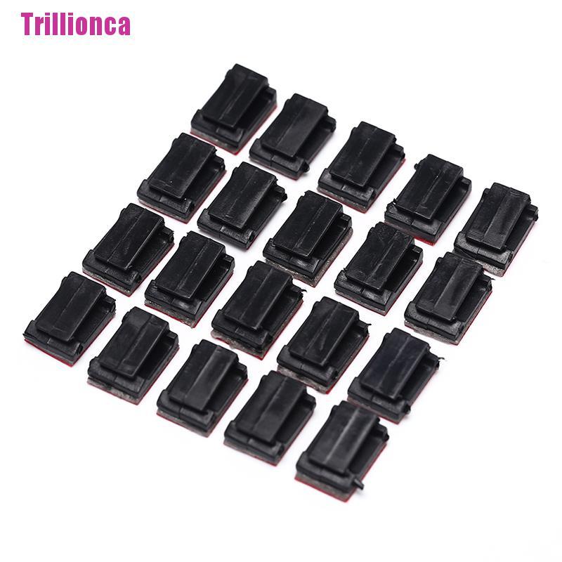 Set 20 Giá Đỡ Dây Cáp Gắn Xe Hơi Tự Dính Tiện Dụng