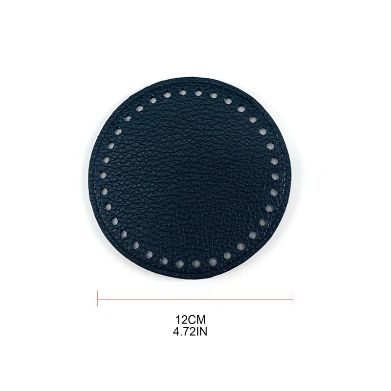 Set 2 Đế Tròn Bằng Da PU Lót Đáy Túi Xách DIY Có Lỗ